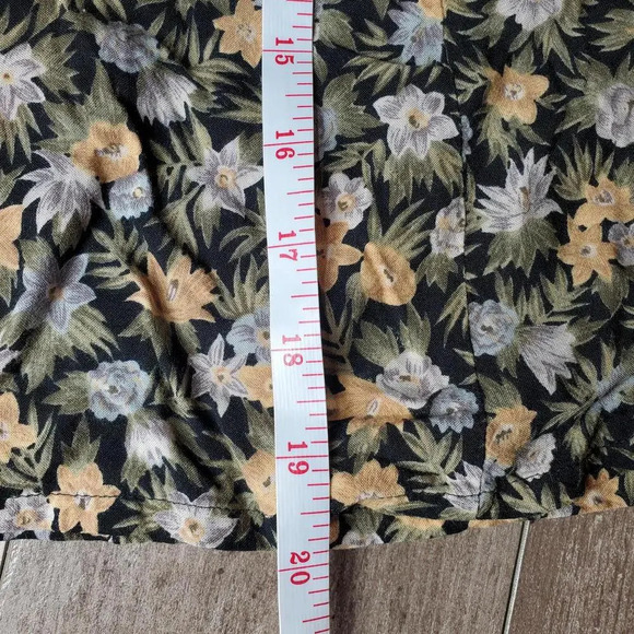 Sag Harbor Vintage Floral Pull On Slip Mini Skirt Size Large Schoolgirl EUC - Picture 6 of 14